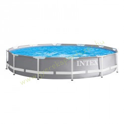 Vízforgatós medence szett, fémvázas, Intex Prism Frame Pool 366x99 cm 2022-es modell + létrával!