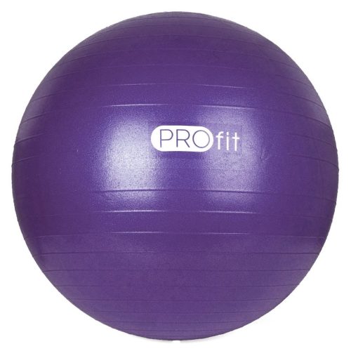 Erősített Gimnasztikai labda Durranásmentes 65 cm pumpával PRO-Fit Lila