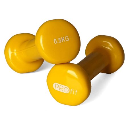 Kézisúlyzó vinyl 2x0,5 kg 1 pár sárga PRO-Fit