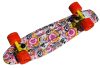 Műanyag gördeszka, rózsaszín-fekete, Flower Spartan Retro Plastik Board