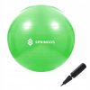 Springos Gimnasztikai labda, PUMPÁVAL durranásmentes 65 cm Competition Green PREMIUM